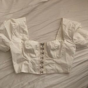 Puff Sleeve Crop Top